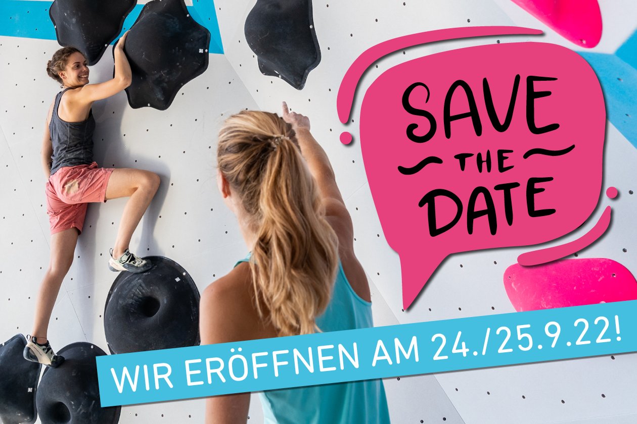 Eröffnung Save the Date Boulderwelt Karlsruhe Boulderhalle Karlsruhe