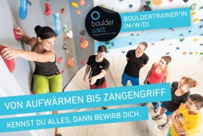 DIe Boulderwelt Karlsruhe sucht Bouldertainer