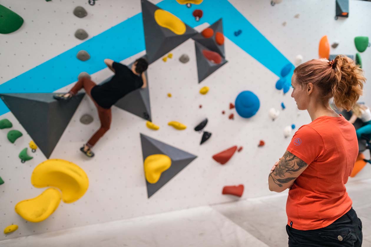 Boulderwand Gruppe