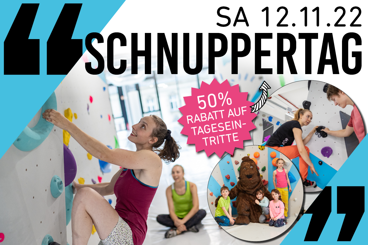 Schnuppertag Kennenlernen Bouldern Boulderhalle Karlsruhe Boulderwelt