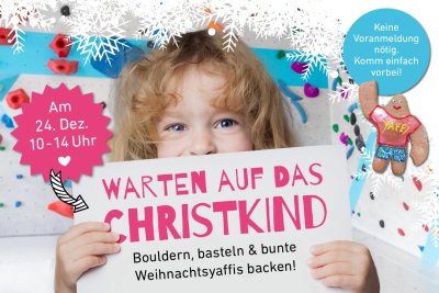 Warten auf das Christkind Event für Familien Boulderwelt Karlsruhe