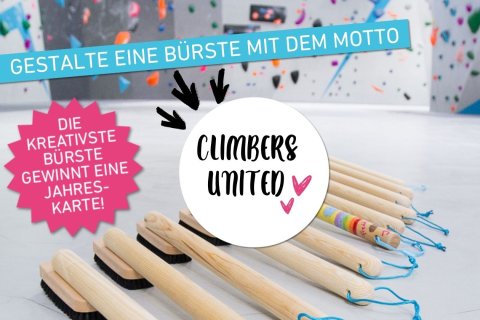 Bemale eine unserer 10 Boulderwelt Bürsten - die kreativste Bürste gewinnt eine Jahreskarte!