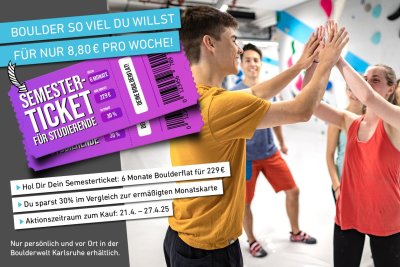 Semesterticket in der Boulderwelt