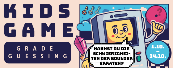 Grade Guessing Game für alle Kinder in der Boulderwelt Karlsruhe vom 01. bis 14.10.