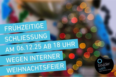 Frühzeitige Schließung am 06.12. wegen interner Weihnachtsfeier
