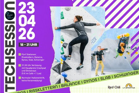 Techsession bei der Boulderwelt